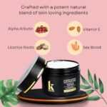 Kadife Glow Renew Face Mask with Sea Boost Vitamin E & Alpha Arbutin | Nourishing Radiance Care for All Skin Types | Weekly Skincare Treatment | 300 g | Black Gold Jar - Image 4